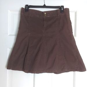 Athleta Brown Cordoroy Skirt, Size 4, 19 1/2" long